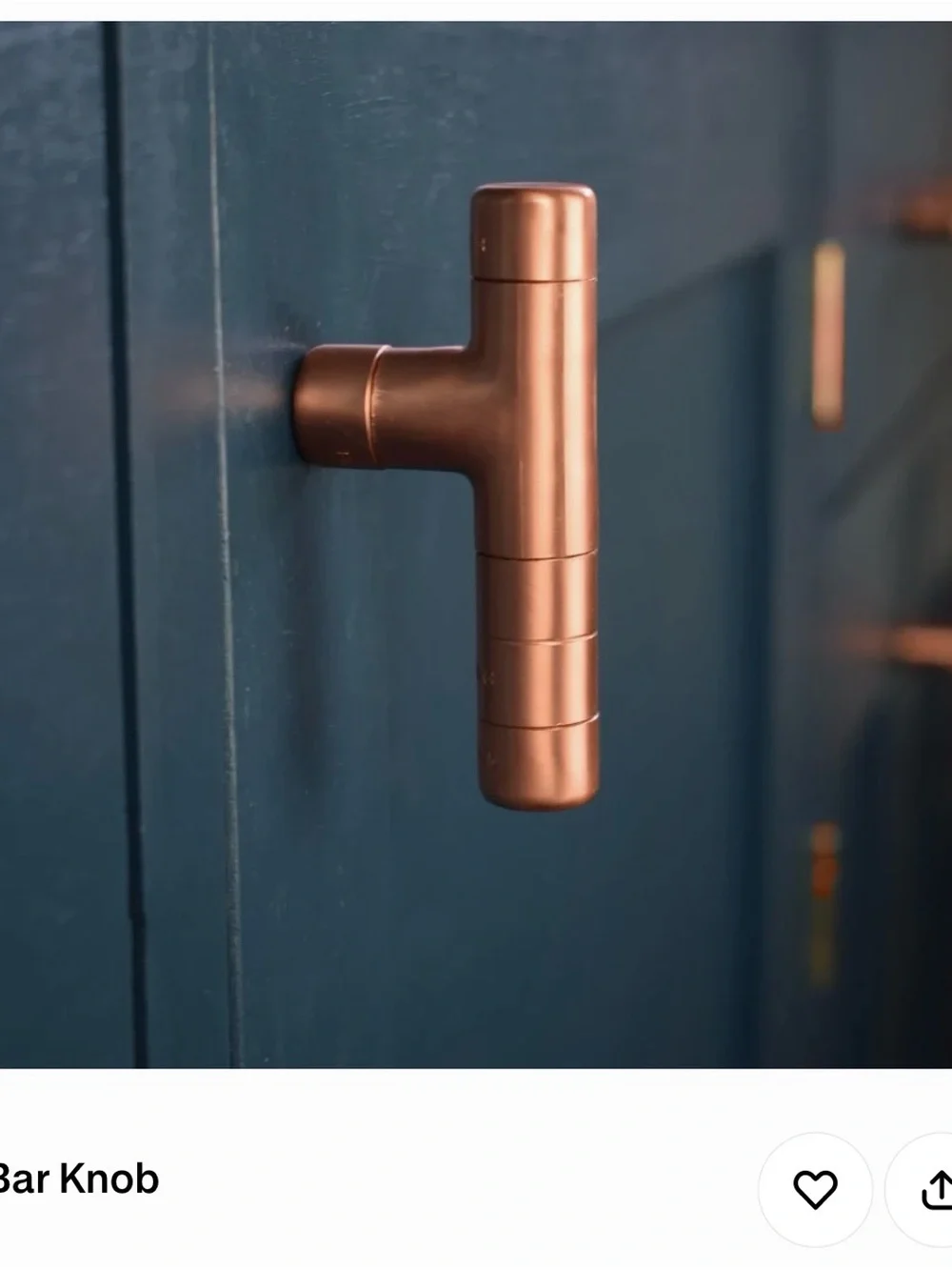 Set of 12 “Proper Copper” brand Copper cabinet pulls